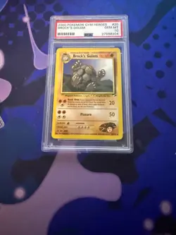 PSA 10 Brock's Golem Gym Heroes 20/132 Unlimited Pokemon Card GEM MINT POP 26 - Image 1
