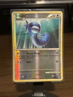 LP + 🔥 Dratini 62/102 HGSS Triumphant Reverse Holo Pokemon Card 1 - Image 1