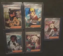 Pokemon TCG Full Art - Lot of 5 - Trainer Supporter Cards NM - Image 1