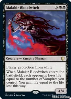 MTG Malakir Bloodwitch Card #131 Commander: Innistrad: Crimson Vow NM Magic - Image 1