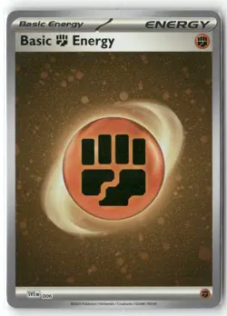 Basic Fighting Energy (Cosmos Holo) 006 SVE: Scarlet & Violet Pokemon NM - Image 1