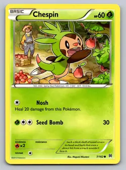 Chespin 7/162 Common BREAKthrough Pokemon Lightly Played - Image 1