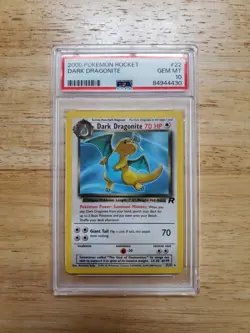 Pokemon PSA 10 GEM MINT 2000 Dark Dragonite Team Rocket Rare Card - Image 1