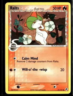 Ralts 61/101 - Dragon Frontiers - Common - Pokemon Card TCG - LP - Image 1