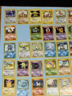 NEAR Complete Base Set 17-102 Rare-Commons-Uncommons Non Holo Pokemon Cards - Image 2