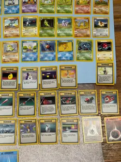 NEAR Complete Base Set 17-102 Rare-Commons-Uncommons Non Holo Pokemon Cards - Image 5