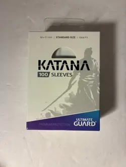 1 pack of 100 Ultimate Guard Katana White Standard Sized Card Sleeves - Image 1
