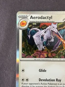 Pokemon Aerodactyl SV:151 #142/165 Rare Holo Near Mint - Image 3