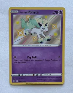 Pokemon TCG Galarian Ponyta Shining Fates Shiny Vault Rare Card SV047/SV122 - Image 1