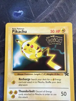 Pikachu #4 - Movie Black Star Promo (The First Movie) Pokemon Card TCG WOTC - LP - Image 4