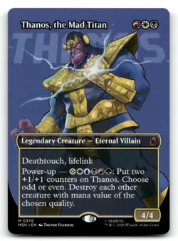 Thanos, the Mad Titan (Borderless) (0367) 376 Marvel Super Heroes NM/M MTG - Image 1