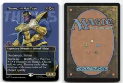Thanos, the Mad Titan (Borderless) (0367) 376 Marvel Super Heroes NM/M MTG - Image 3
