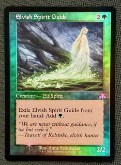 Elvish Spirit Guide *RETRO FRAME FOIL* Dominaria Remastered 338 NM - Image 1