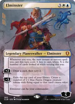 ~1x Elminster BORDERLESS FOIL x1 ~NM~ CLB Magic the Gathering MtG~ - Image 1