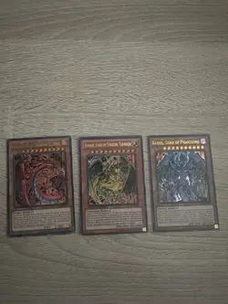 Yugioh Cards Hamon Uria Raviel Sacred Beast Holos Set With Bonus Gift - Image 1