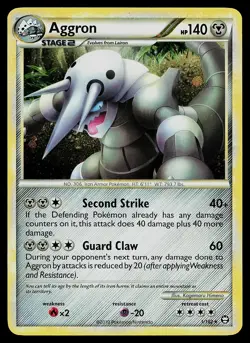 Pokemon Card - Aggron HGSS Triumphant 1/102 Holo Rare - Image 1