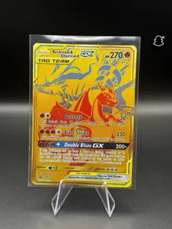 Pokemon TCG Reshiram and Charizard GX Tag Team Promo Card SM247 Nm - Image 1
