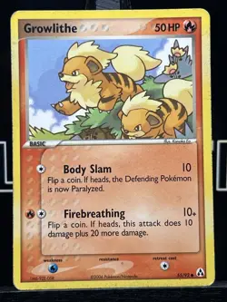 2006 Pokemon EX Legend Maker Growlithe #55/92 Regular MP - Image 3