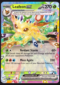 Leafeon ex 006/131 Prismatic Evolutions Holo Pokemon TCG Card NM - Image 1