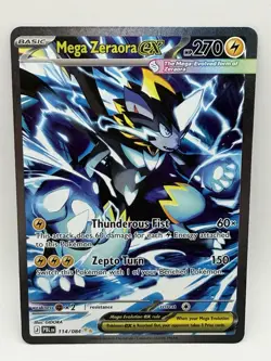Pokemon Pitch Black Mega Zeraora EX SIR Special Illustration Rare 114/084 - Image 1