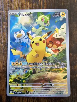 PIKACHU 027 HOLO PROMO SCARLET & VIOLET PROMO POKEMON Near Mint - Image 1