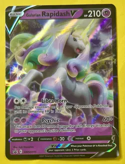 Galarian Rapidash V 2021 Pokemon Sword & Shield PROMO HOLO SWSH111 - Image 1