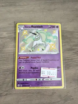 Pokemon Galarian Rapidash SV048/SV122 Shining Fates Shiny Holo Rare - Image 1