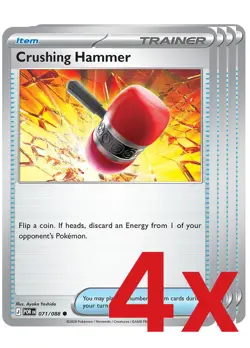 4x Crushing Hammer 071/088 Pokemon TCG Playset ME03: Perfect Order - Image 1