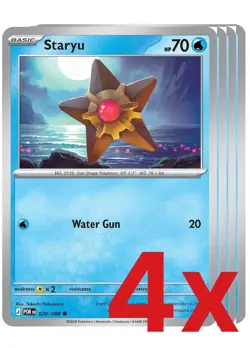 4x Staryu 020/088 Pokemon TCG Playset ME03: Perfect Order - Image 1
