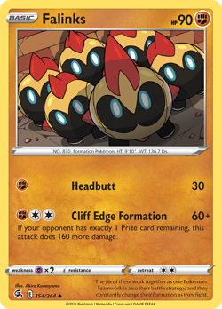 Falinks 154/264 Uncommon Fusion Strike Pokemon NM - Image 1