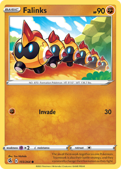 Falinks 155/264 Common Fusion Strike Pokemon NM - Image 1