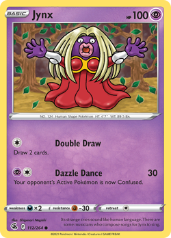 Jynx 112/264 Common Fusion Strike Pokemon NM - Image 1