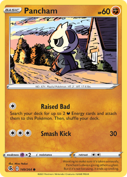 Pancham 149/264 Common Fusion Strike Pokemon NM - Image 1
