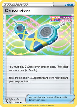 Crossceiver 231/264 Uncommon Fusion Strike Pokemon NM - Image 1