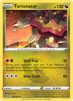 Turtonator 198/264 Uncommon Fusion Strike Pokemon NM - Image 1