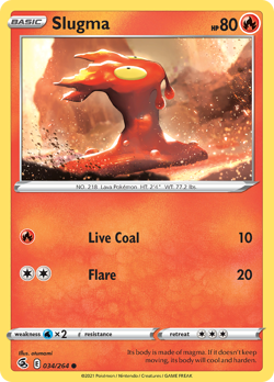 Slugma 034/264 Common Fusion Strike Pokemon NM - Image 1