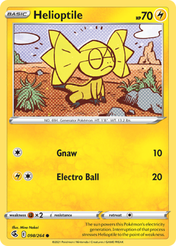 Helioptile 098/264 Common Fusion Strike Pokemon NM - Image 1