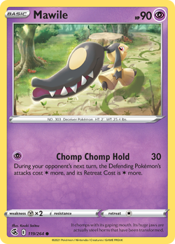 Mawile 119/264 Common Fusion Strike Pokemon NM - Image 1