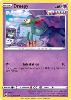 Dreepy 128/264 Common Fusion Strike Pokemon NM - Image 1