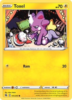 Toxel 105/264 Common Fusion Strike Pokemon NM - Image 1