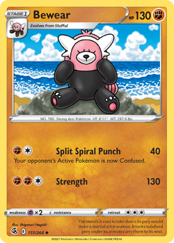 Bewear 151/264 Uncommon Fusion Strike Pokemon NM - Image 1