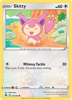 Skitty 210/264 Common Fusion Strike Pokemon NM - Image 1