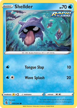 Shellder 050/264 Common Fusion Strike Pokemon NM - Image 1