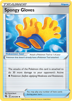 Spongy Gloves 243/264 Uncommon Fusion Strike Pokemon NM - Image 1