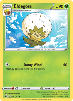 Eldegoss 025/264 Uncommon Fusion Strike Pokemon NM - Image 1