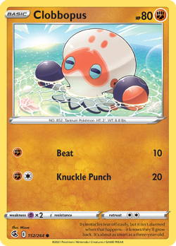 Clobbopus 152/264 Common Fusion Strike Pokemon NM - Image 1