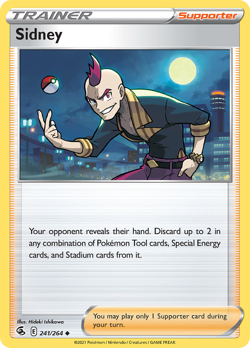 Sidney 241/264 Uncommon Fusion Strike Pokemon NM - Image 1