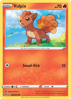 Vulpix 029/264 Common Fusion Strike Pokemon NM - Image 1
