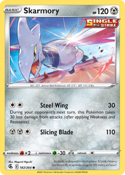 Skarmory 182/264 Common Fusion Strike Pokemon NM - Image 1