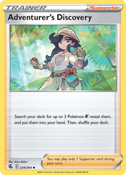 Adventurer's Discovery 224/264 Uncommon Fusion Strike Pokemon NM - Image 1